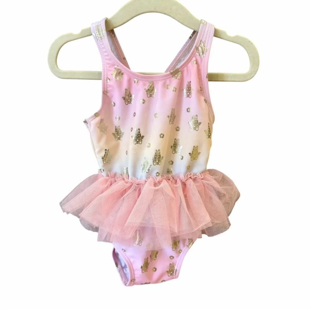 Huxbaby Tulle Fairy Bunny Ballet Swimsuit - Rainbow Size 6-12M‎